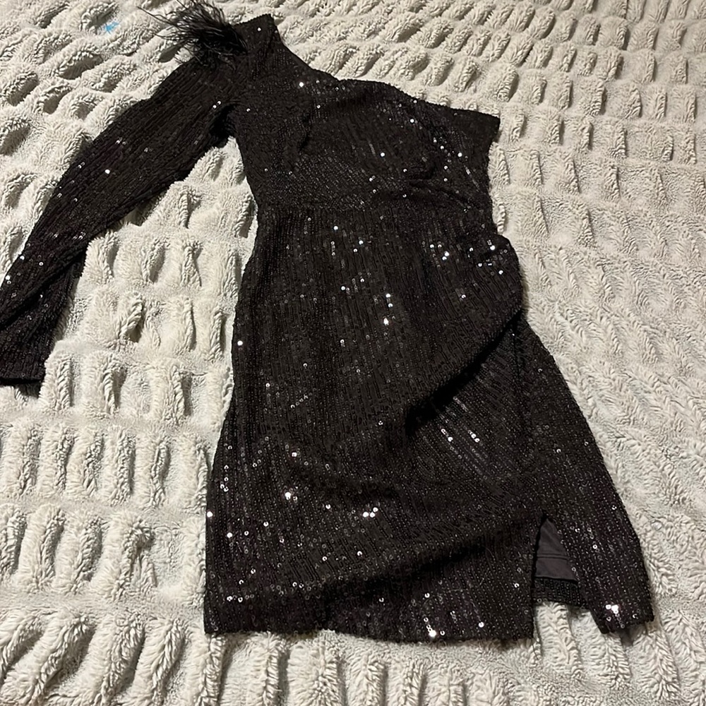 Black Sequin Dress